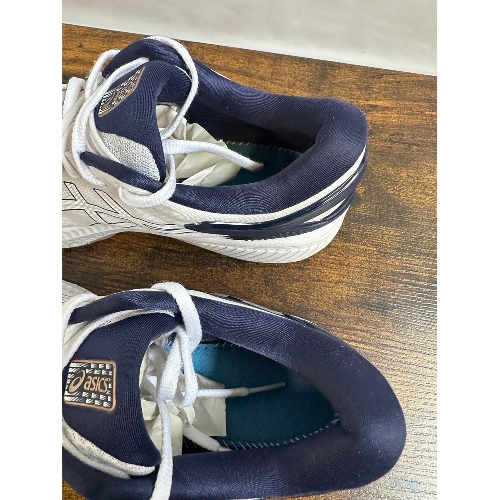 Asics Gel Kayano 26 Womens 9 Running Shoes White Navy Blue Sneaker *No Insoles* - Picture 7 of 15